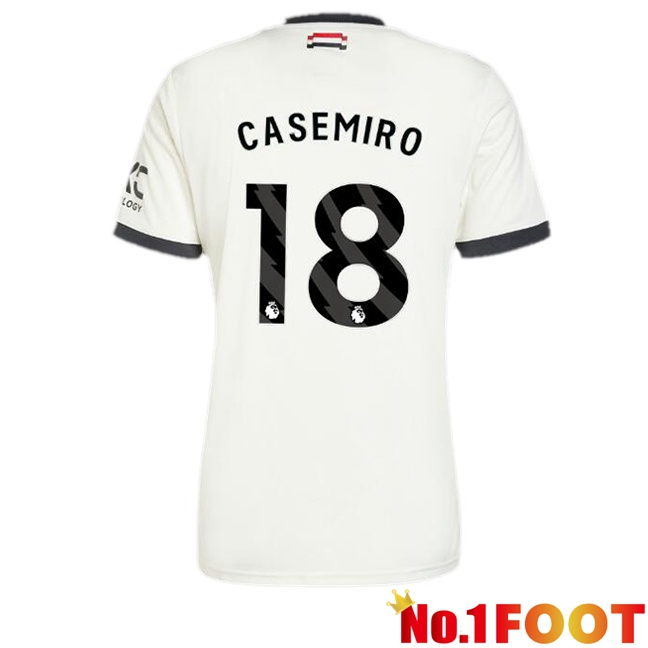 Manchester United (Casemiro 18) Third Soccer Jersey White 2024/2025