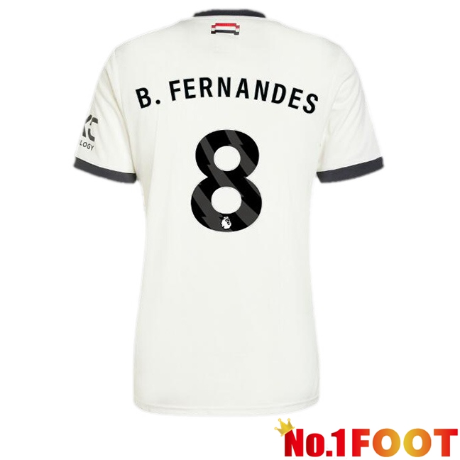 Manchester United (B.Fernandes 8) Third Soccer Jersey White 2024/2025