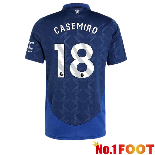 Manchester United (Casemiro 18) Away Soccer Jersey Blue 2024/2025