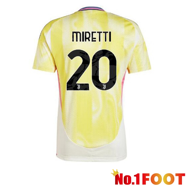 Juventus (MIRETTI 20) Away Soccer Jersey Yellow 2024/2025