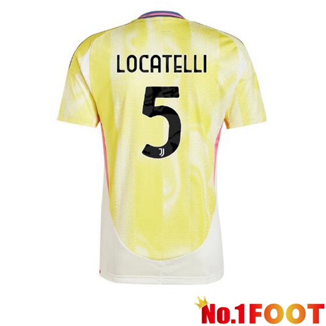 Juventus (LOCATELLI 5) Away Soccer Jersey Yellow 2024/2025