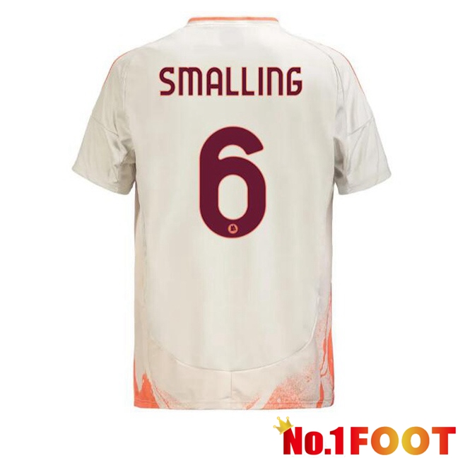 AS Rome (SMALLING 6) Away Soccer Jersey White 2024/2025