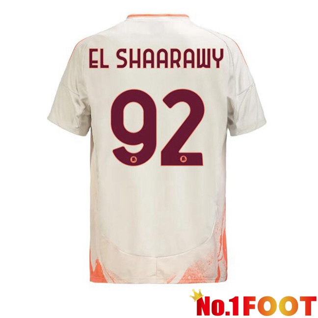 AS Rome (EL SHAARAWY 92) Away Soccer Jersey White 2024/2025