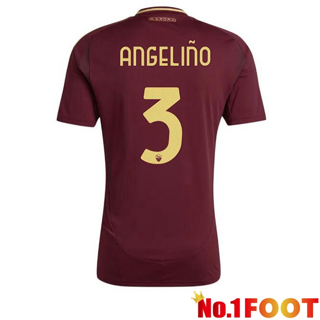 AS Rome (ANGELIÑO 3) Home Soccer Jersey Red 2024/2025