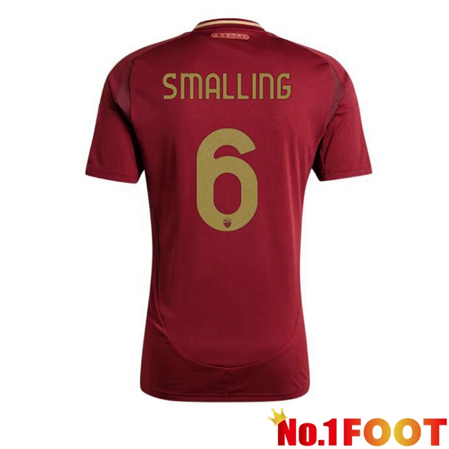 AS Rome (SMALLING 6) Home Soccer Jersey Red 2024/2025