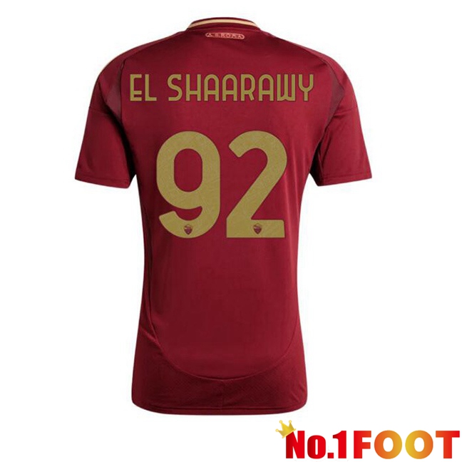 AS Rome (EL SHAARAWY 92) Home Soccer Jersey Red 2024/2025 - Click Image to Close