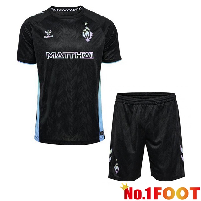 SV Werder Bremen Kids Third Soccer Jersey Black 2024/2025