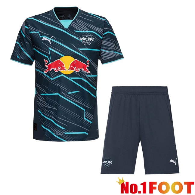 RB Leipzig Kids Third Soccer Jersey Blue 2024/2025