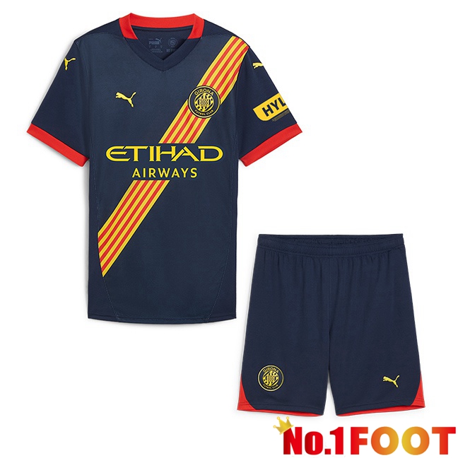 Girona Kids Away Soccer Jersey Blue Royal 2024/2025 - Click Image to Close