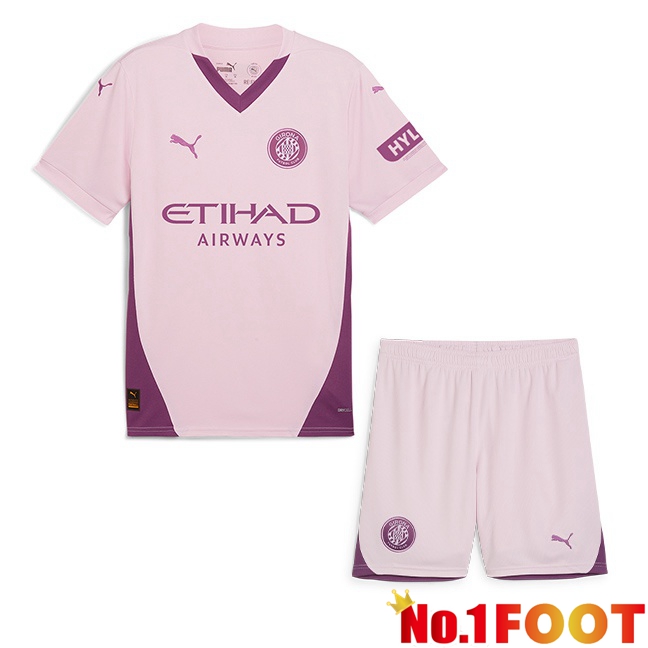 Girona Kids Third Soccer Jersey Pink 2024/2025