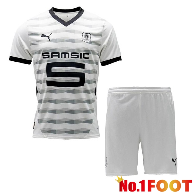 Stade Rennais Kids Away Soccer Jersey White 2024/2025