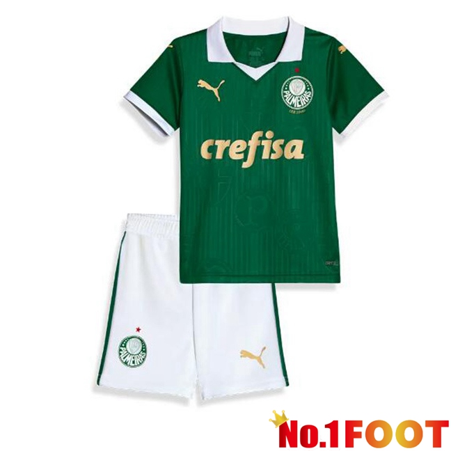 Palmeiras Kids Home Soccer Jersey Green 2024/2025