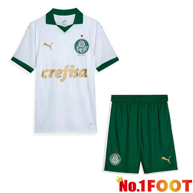 Palmeiras Kids Away Soccer Jersey White 2024/2025