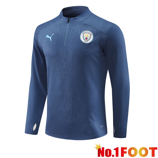 Manchester City Training Sweatshirt Blue Royal 2024/2025 - Click Image to Close