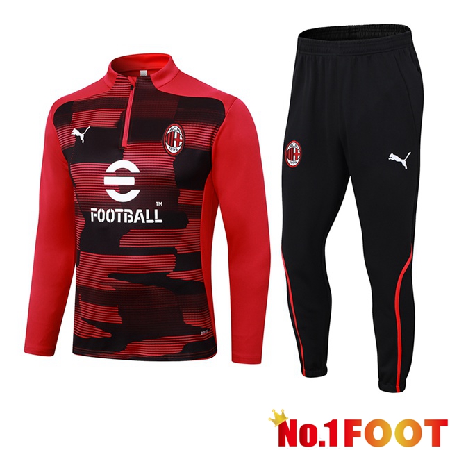 AC Milan kit Training Tracksuit Black Red 2024/2025