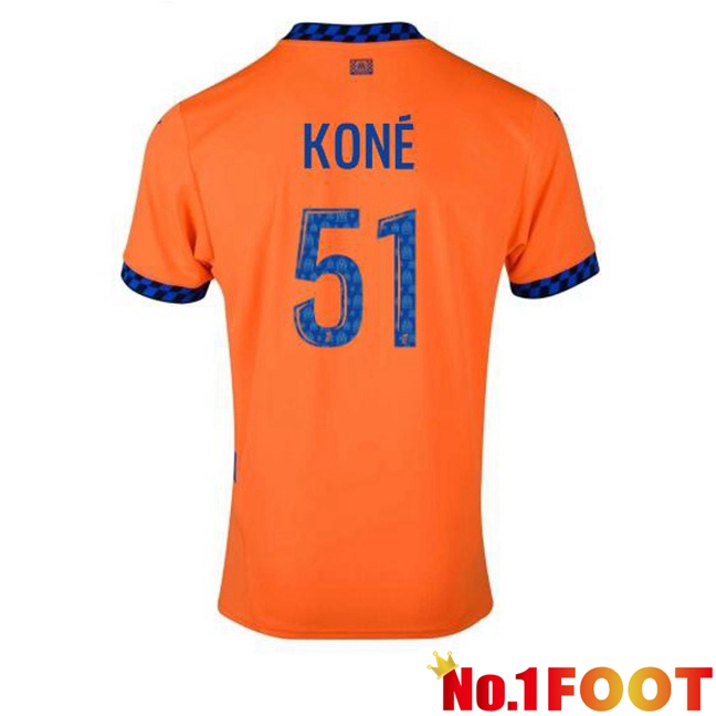 Marseille OM (KONÉ 51) Third Soccer Jersey Orange 2024/2025