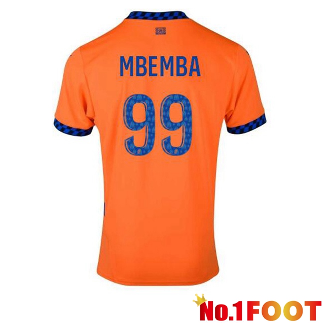 Marseille OM (MBEMBA 99) Third Soccer Jersey Orange 2024/2025