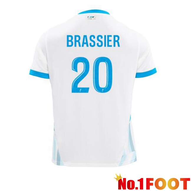 Marseille OM (BRASSIER 20) Home Soccer Jersey White 2024/2025