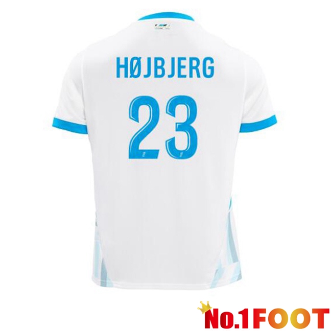 Marseille OM (HØJBJERG 23) Home Soccer Jersey White 2024/2025