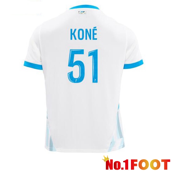 Marseille OM (KONÉ 51) Home Soccer Jersey White 2024/2025