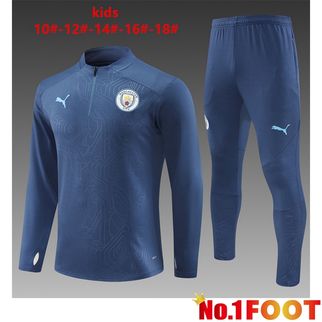 Manchester City Kids kit Training Tracksuit Blue Royal 2024/2025 - Click Image to Close