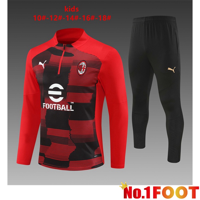 AC Milan Kids kit Training Tracksuit Red 2024/2025