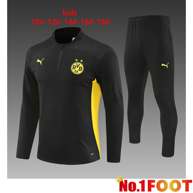 Dortmund BVB Kids kit Training Tracksuit Black 2024/2025