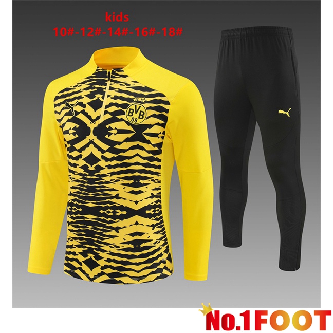 Dortmund BVB Kids kit Training Tracksuit Yellow Black 2024/2025