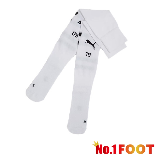 Dortmund BVB Away Soccer Socks White 2024/2025