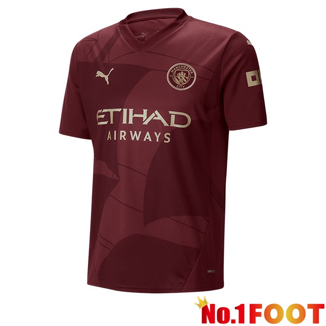 Manchester City Third Soccer Jersey Brown 2024/2025