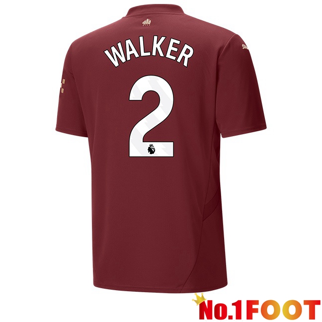 Manchester City (Kyle Walker 2) Third Soccer Jersey Brown 2024/2025