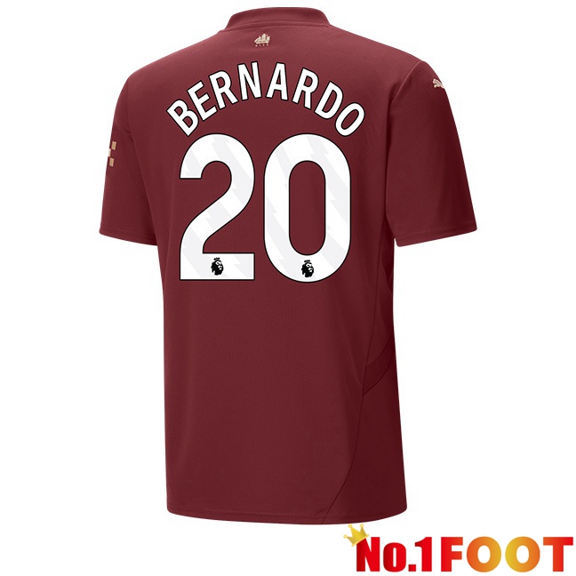 Manchester City (Bernardo Silva 20) Third Soccer Jersey Brown 2024/2025