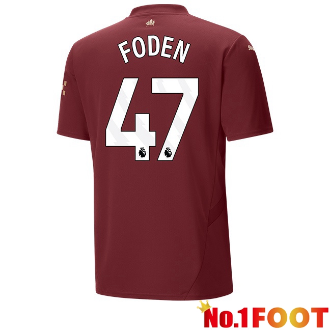 Manchester City (Phil Foden 47) Third Soccer Jersey Brown 2024/2025