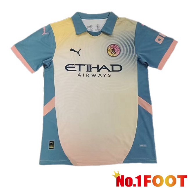 Manchester City Soccer Jersey Special Edition Blue White 2024/2025