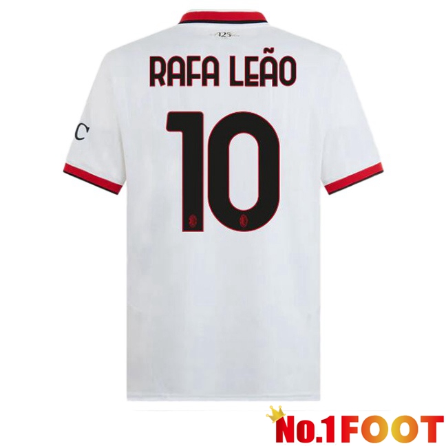 AC Milan (Rafa Leão 10) Away Soccer Jersey White 2024/2025