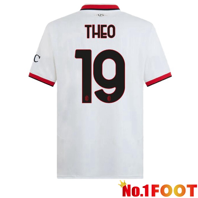 AC Milan (THEO 19) Away Soccer Jersey White 2024/2025 - Click Image to Close