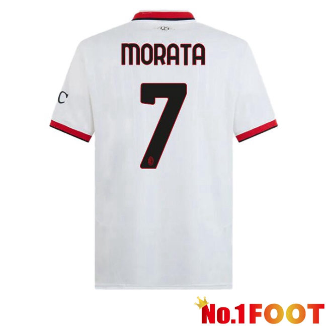 AC Milan (Morata 7) Away Soccer Jersey White 2024/2025