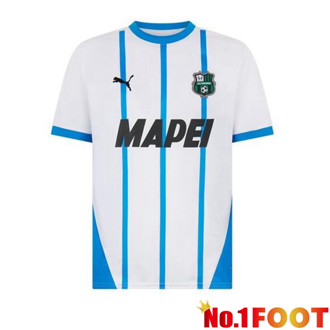 US Sassuolo Away Soccer Jersey White 2024/2025 - Click Image to Close