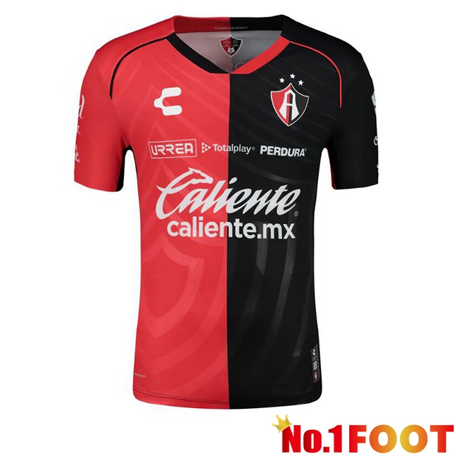 Atlas FC Home Soccer Jersey Black Red 2024/2025