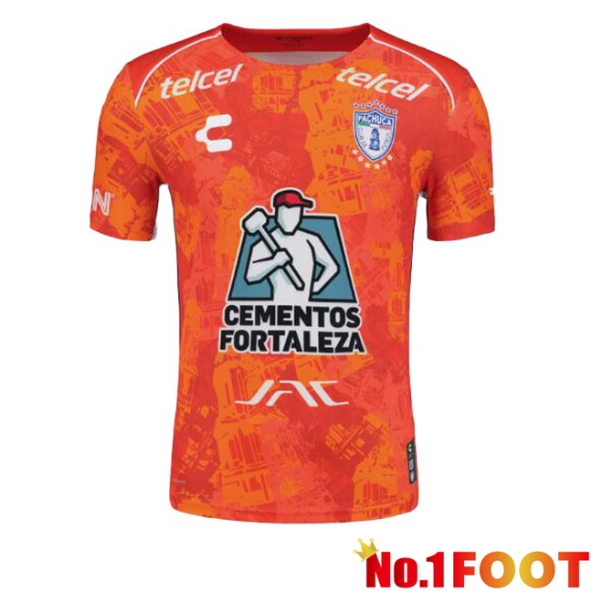 CF Pachuca Away Soccer Jersey Orange 2024/2025 - Click Image to Close