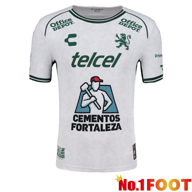 Club Leon Away Soccer Jersey White 2024/2025 - Click Image to Close