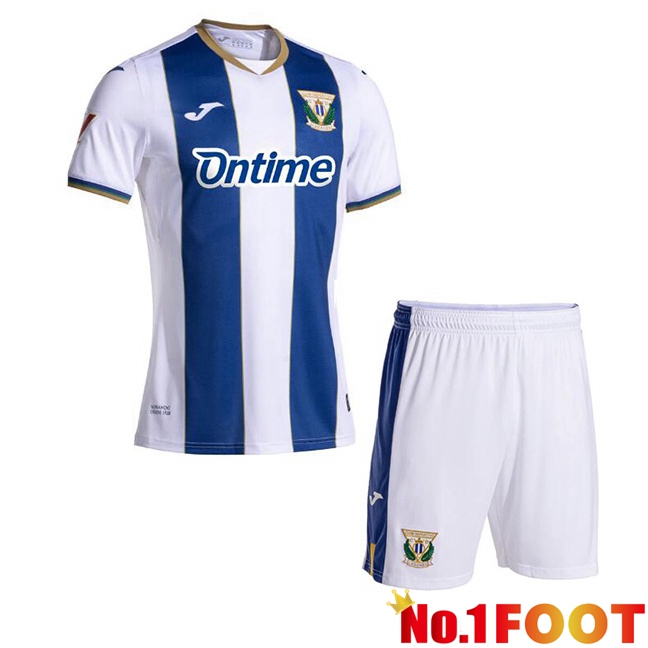 CD Leganes Kids Home Soccer Jersey White Blue 2024/2025 - Click Image to Close