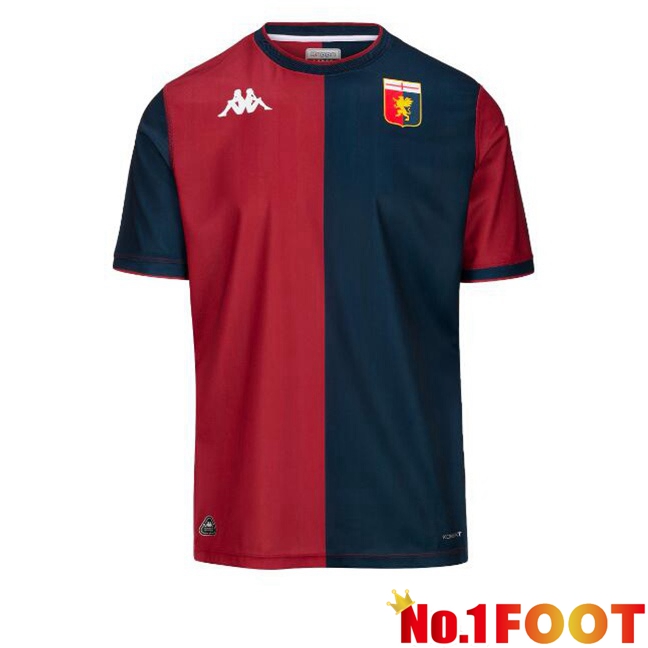 Genoa CFC Home Soccer Jersey Red Blue 2024/2025 - Click Image to Close