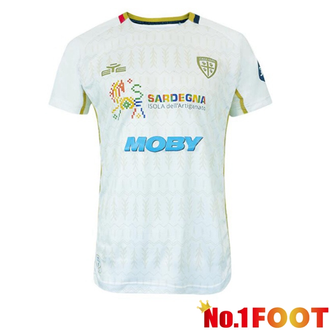 Cagliari Calcio Away Soccer Jersey White 2024/2025