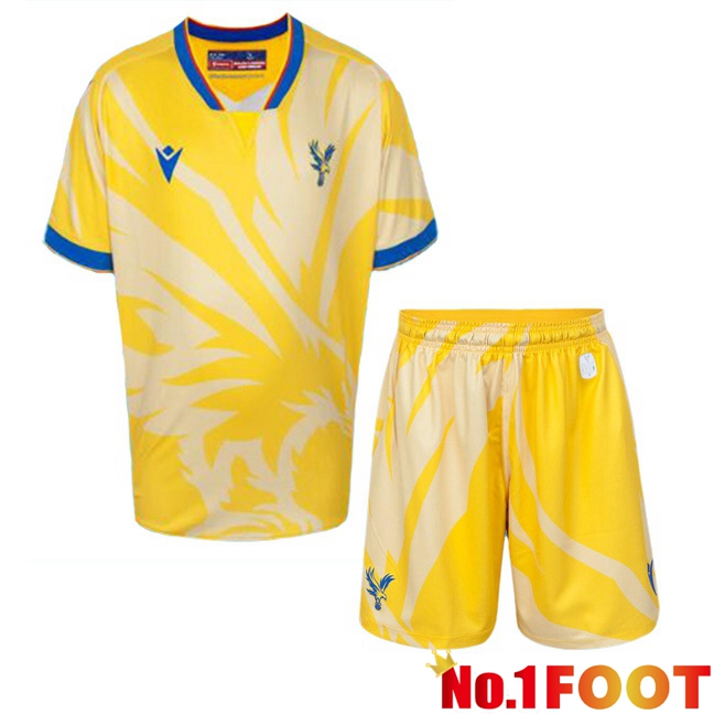 Crystal Palace Kids Away Soccer Jersey Yellow 2024/2025