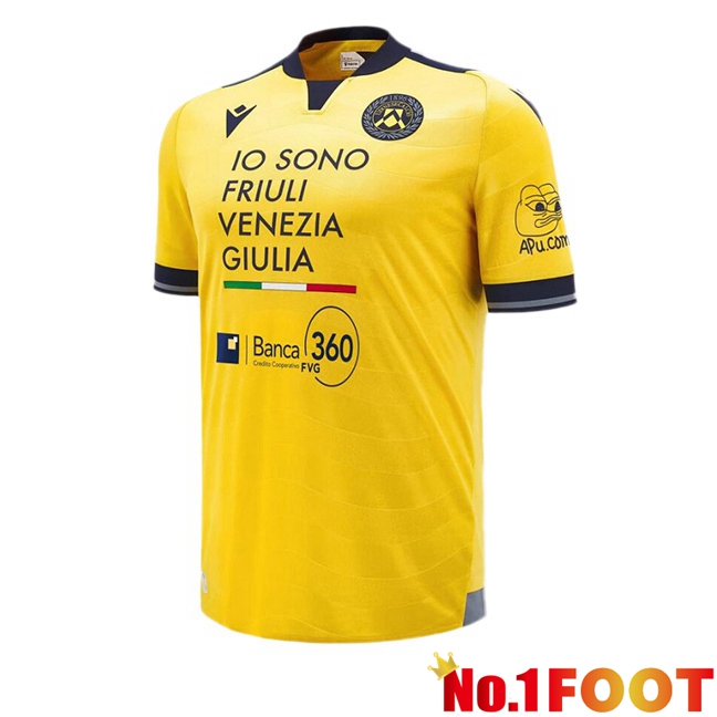 Udinese Calcio Away Soccer Jersey Yellow 2024/2025 - Click Image to Close