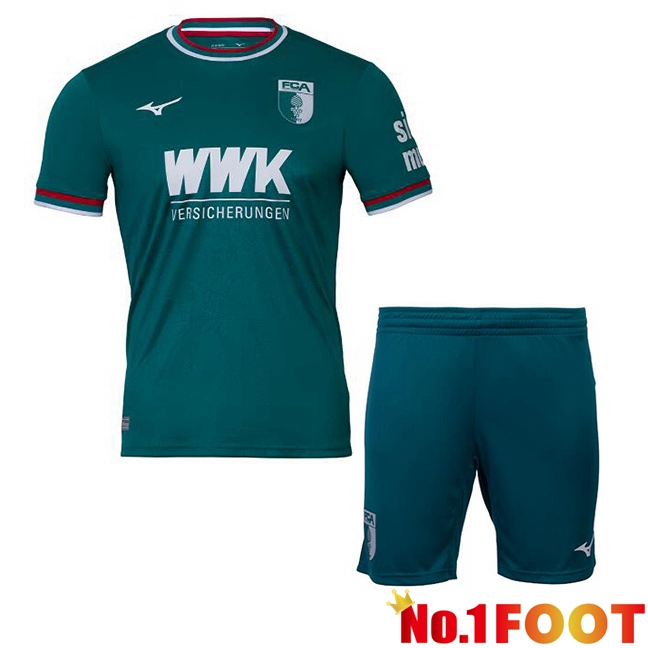 FC Augsburg Kids Away Soccer Jersey Green 2024/2025