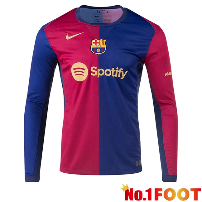 FC Barcelona Long sleeve Home New Soccer Jersey 2024/2025