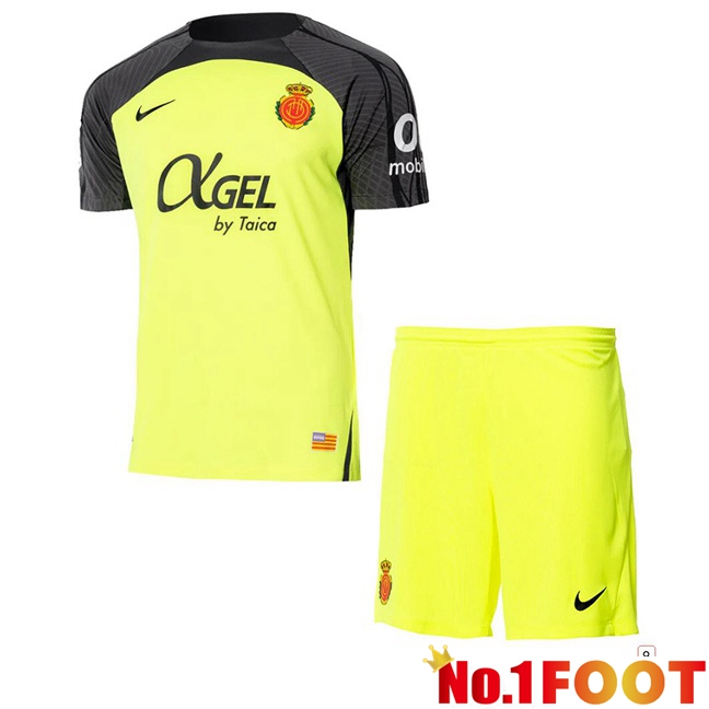 RCD Mallorca Kids Away Soccer Jersey Yellow 2024/2025