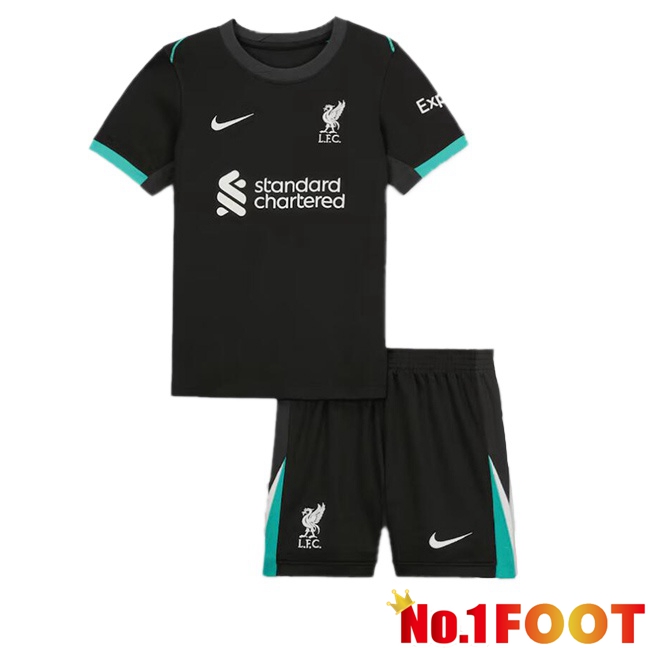 FC Liverpool Kids Away Soccer Jersey Black 2024/2025